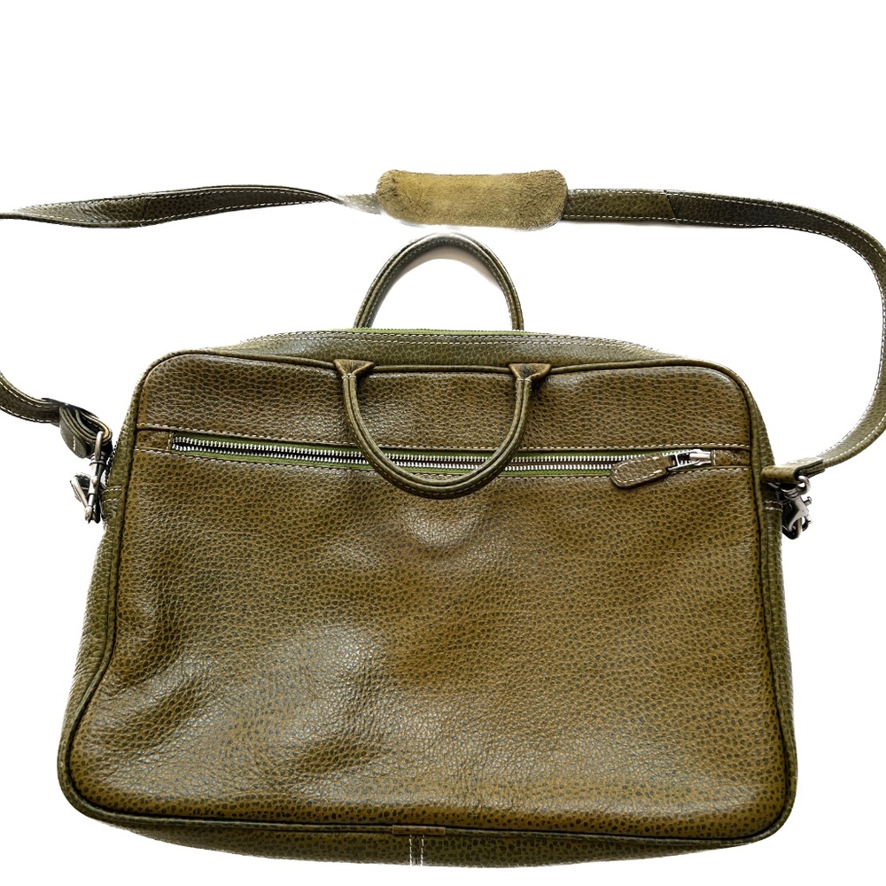 LATICO Bag Crossbody Soft LEATHER Zip up Top Handles 16" x 11" Faux Animal Print